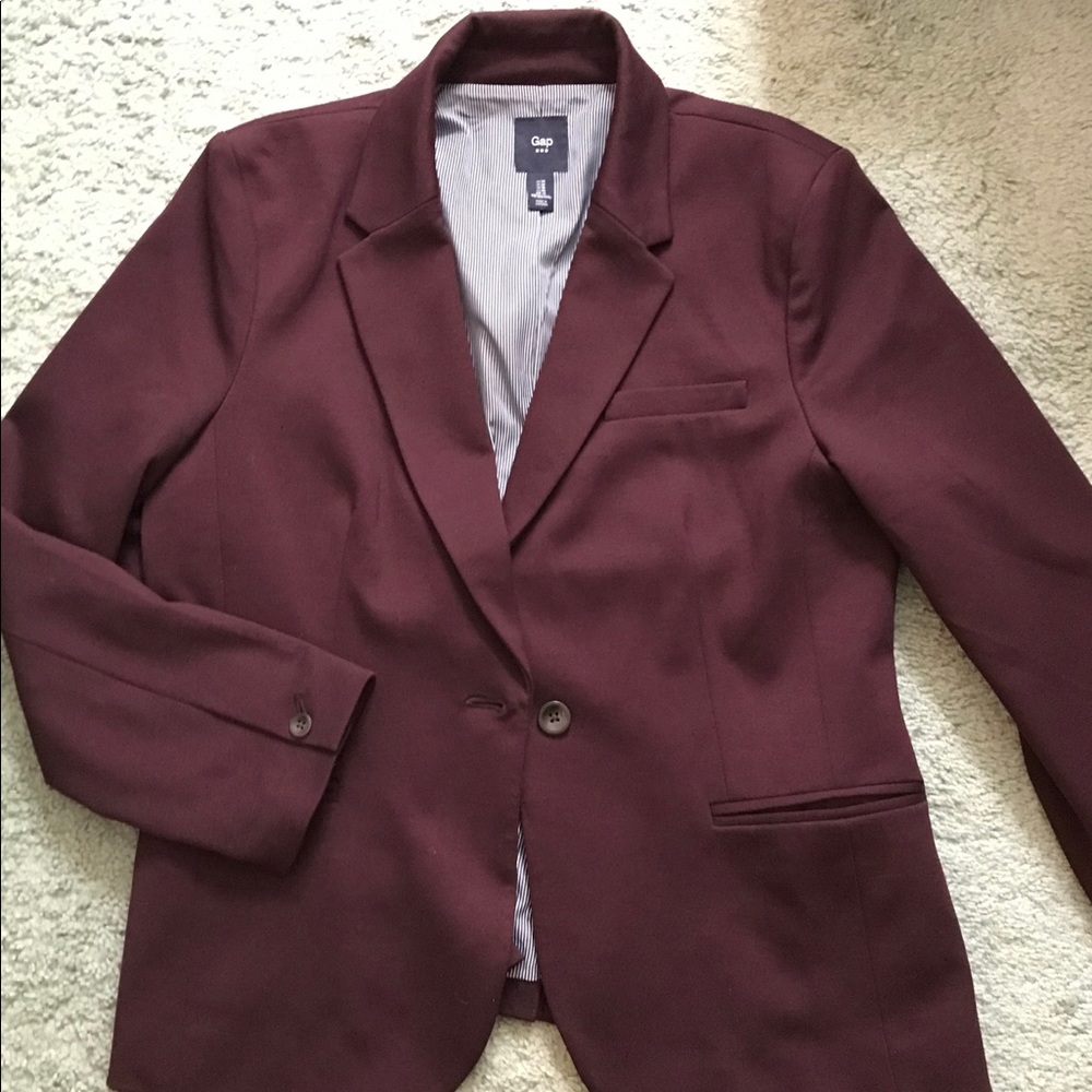GAP Burgundy Classic Blazer Size 14